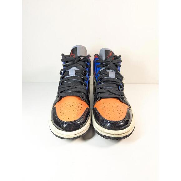 Size 7.5 - Nike Women’s Air Jordan 1 Mid SE “Multi Patent” VNDS - Picture 2 of 5